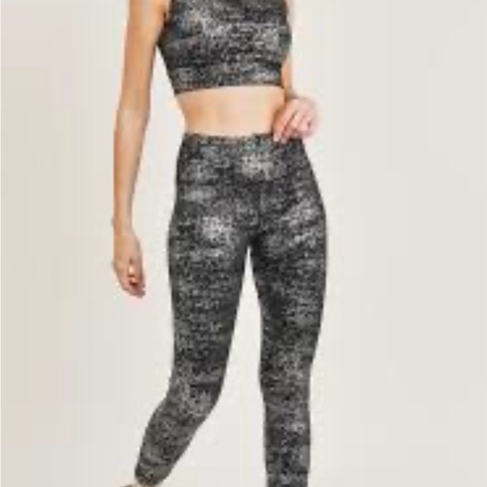 KIMBERLY C - -black /grey Power Sculpt Sports Bra & Legging Set